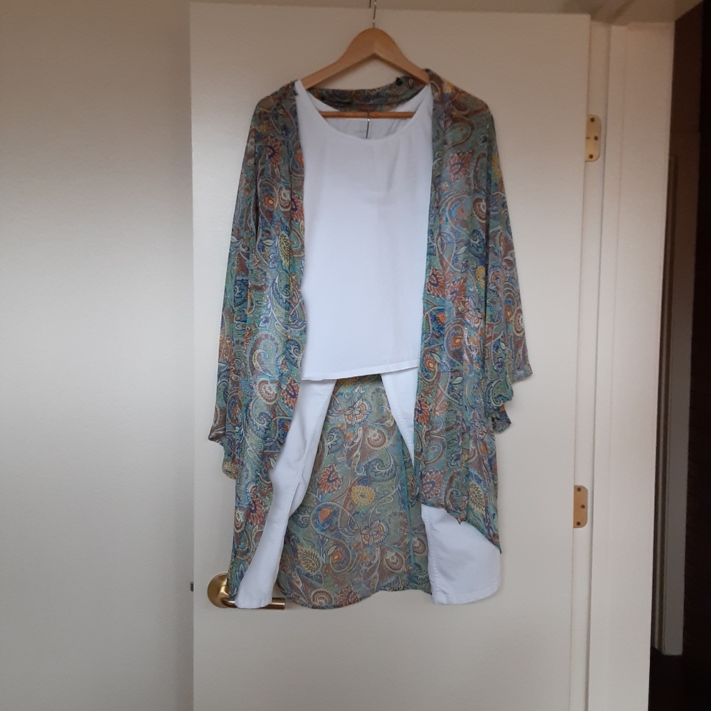 Honey punch sheer kimono